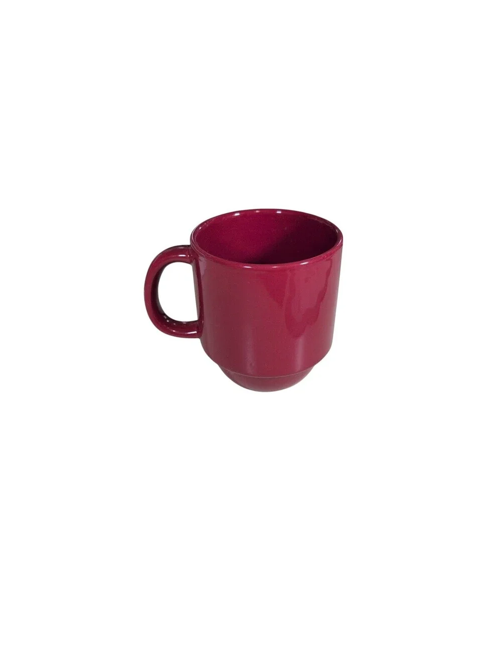 Mainstays Stackables Red Coffee Cup Mug Stoneware 12oz Capacity Glossy